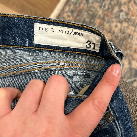 rag & bone Distressed Blue Skinny Jeans - Picture 3 of 7